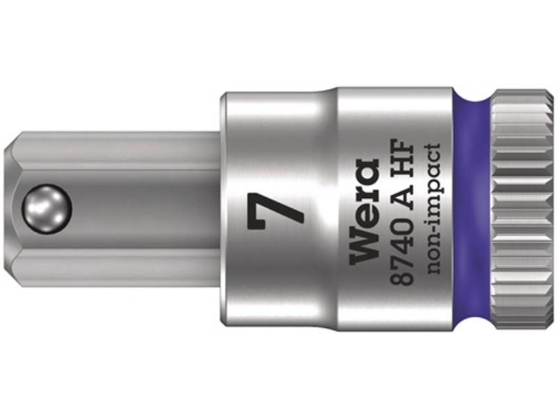 WERA 05003341001 Steckschlüsseleinsatz 8740 A HF 1/4 '' Schlüsselweite 7 mm Läng