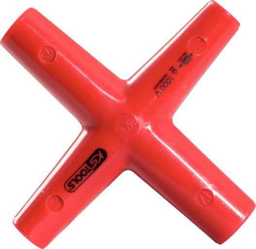 KS Tools 117.1705 Kreuzschlüssel mit Schutzisolierung, 10x13x14x17mm
