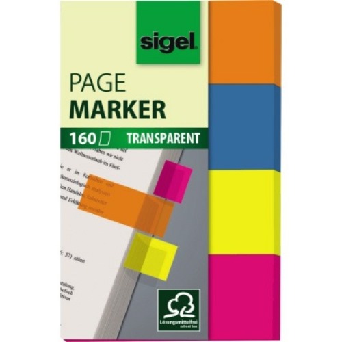 Sigel Haftmarker HN614 50x80mm farbig sortiert 4 St./Pack.