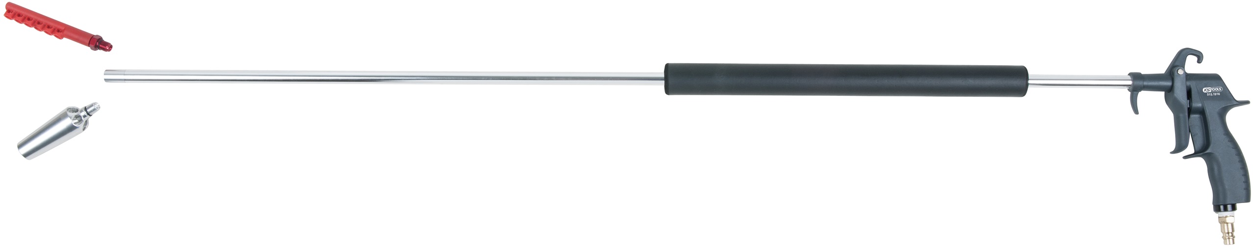 KS Tools 515.1915 Druckluft-Ausblaspistole, lange Ausführung, 3-tlg.