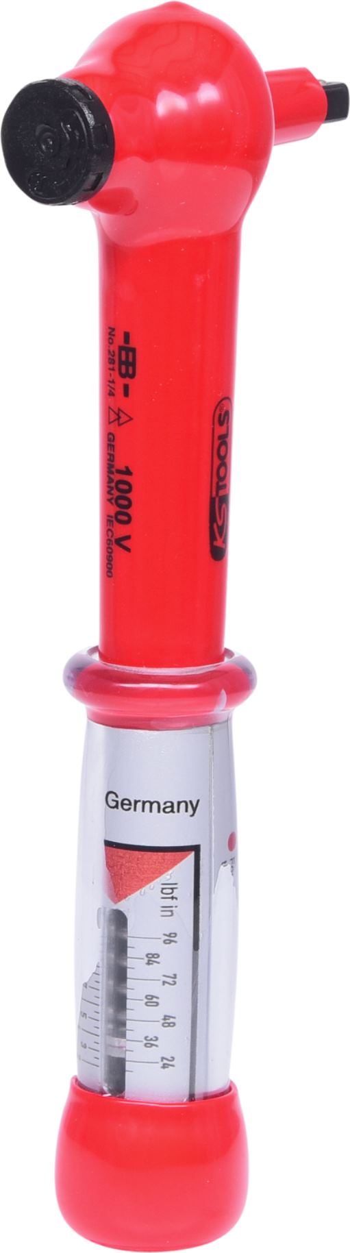 KS Tools 117.1400 1/4'' Mini Drehmomentschlüssel mit Schutzisolierung und Umscha