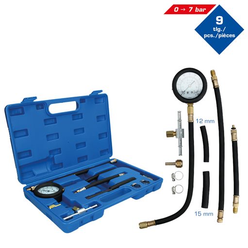 Brilliant Tools  BT581250 Kraftstoff-Einspritzpumpen-Druck-Tester-Satz, 9-tlg