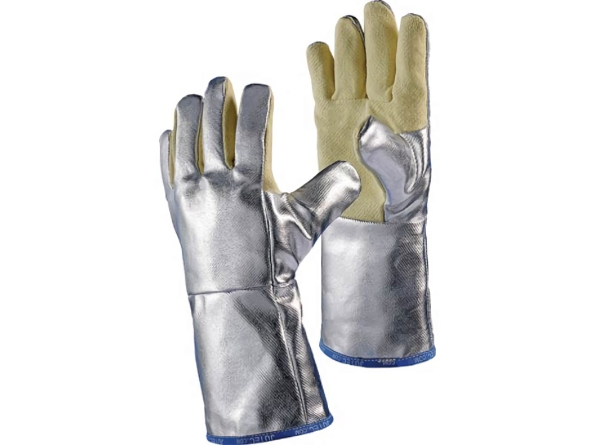 JUTEC H115A238-W2 Hitzeschutzhandschuhe  5-Fingerhandschuh 10 gelb/silber mit al