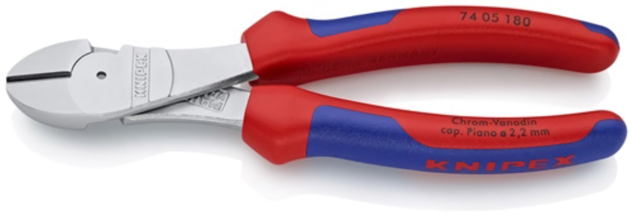 KNIPEX 74 05 180 Kraftseitenschneider  Länge 180 mm Form 0 Comfort-Griff