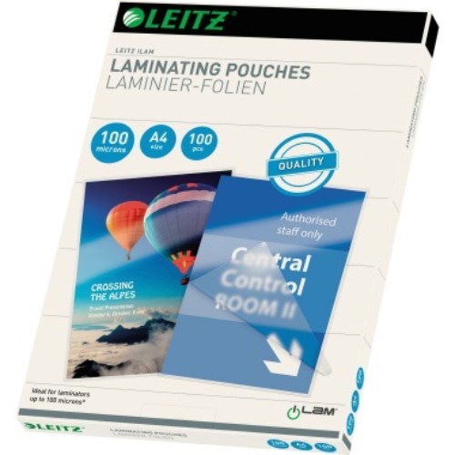Leitz Laminierfolie 33826 DIN A4 100mic 100 St./Pack.