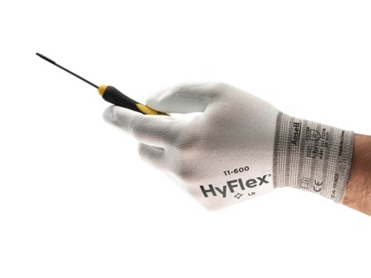 ANSELL 11-600-10 Handschuhe HyFlex 11-600 Gr.10 weiß Nylon mit Polyurethan EN