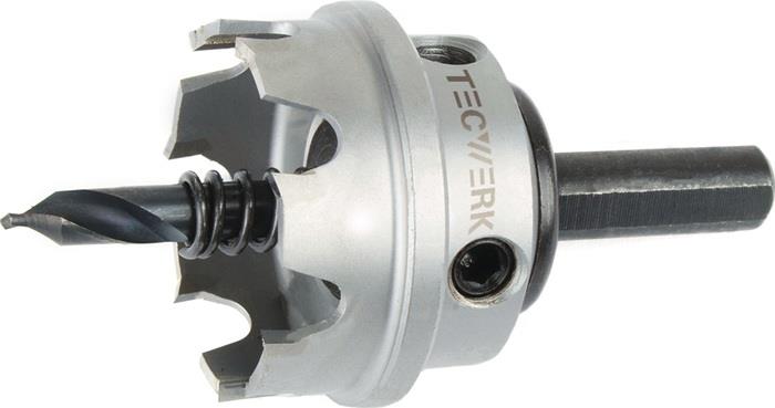 TECWERK  Lochsäge  Sägen-Ø 105 mm Schnitttiefe 4 mm HM-bestückt mit Bohrer und F