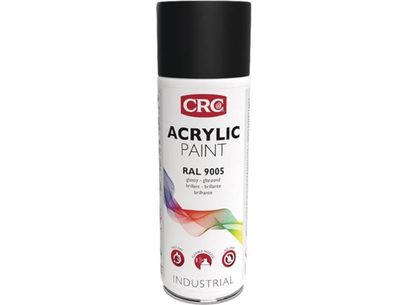 CRC 31063-AA Farbschutzlackspray ACRYL tiefschwarz glänzend RAL 9005 400 ml