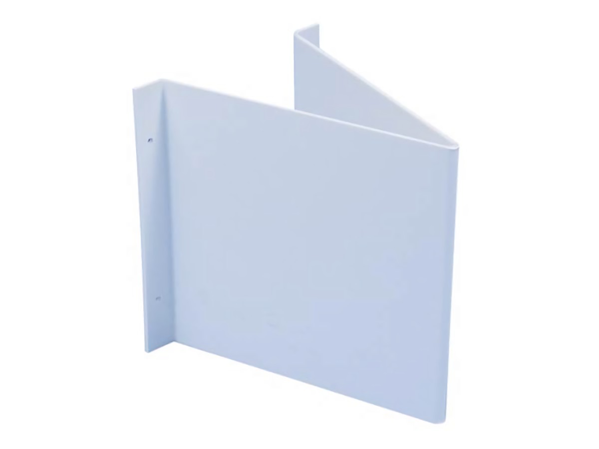 Winkelschild  L148xB148 mm blanko weiß für Folienschilder Kunststoff