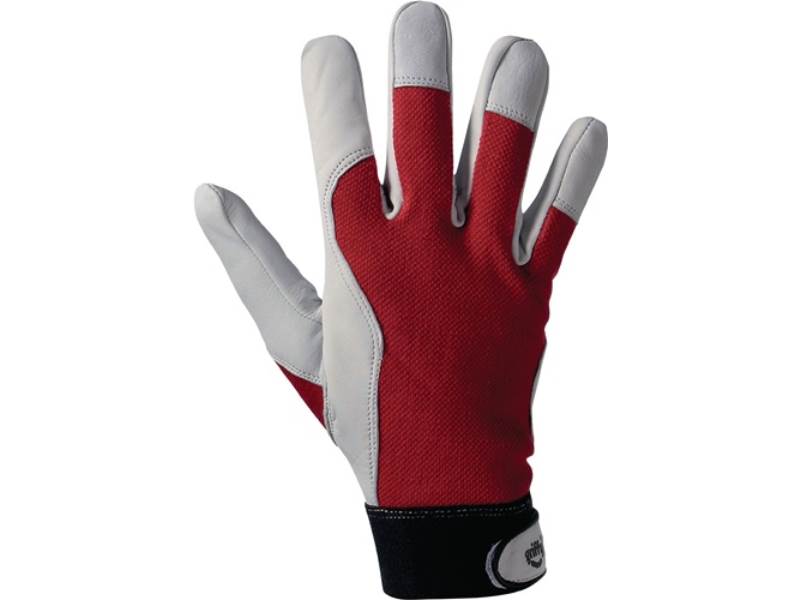 L+D 1706-10 Handschuhe Griffy Größe 10 rot/naturfarben  ENISO 21420:2020,EN388:2