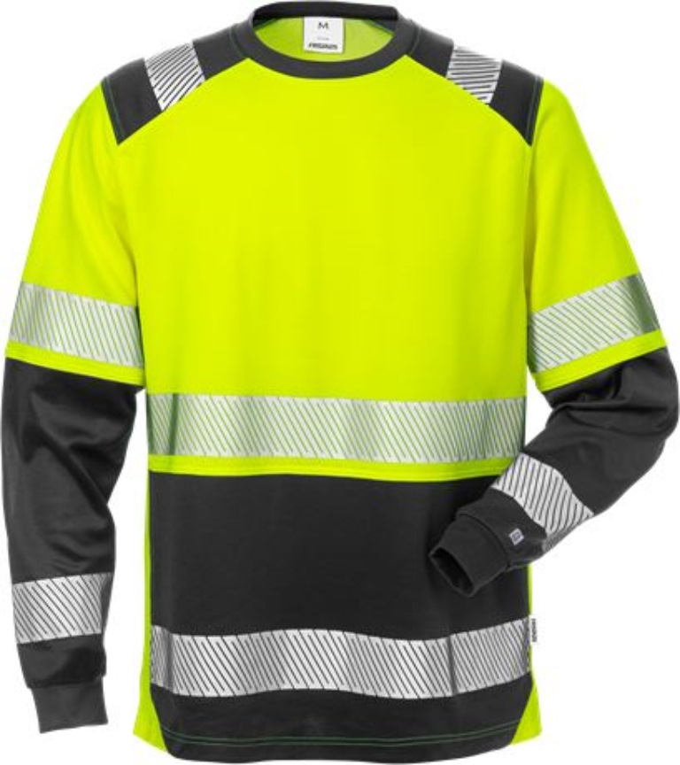 Fristads 129514-196-S High Vis T-Shirt Langarm, Kl. 2 7457 THV Dynamic Rippstric