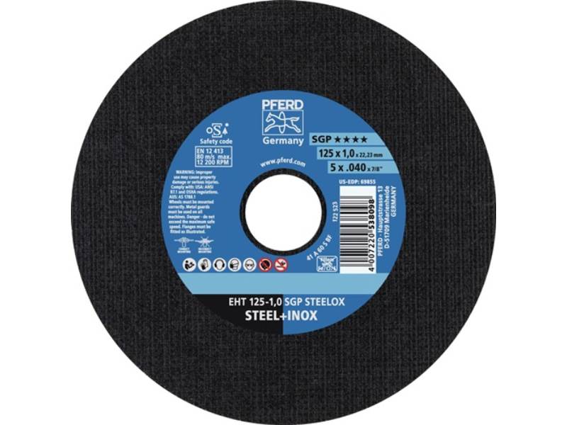 PFERD TOOLS 61330421 Trennscheibe SGP STEELOX D115x1mm gerade INOX Bohrung 22,23