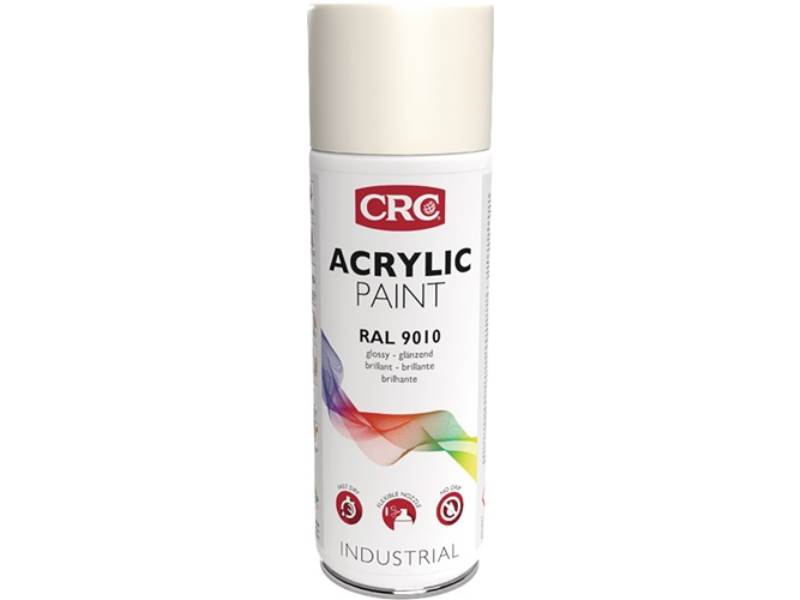 CRC 31064-AA Farbschutzlackspray ACRYL reinweiss glänzend RAL 9010 400 ml