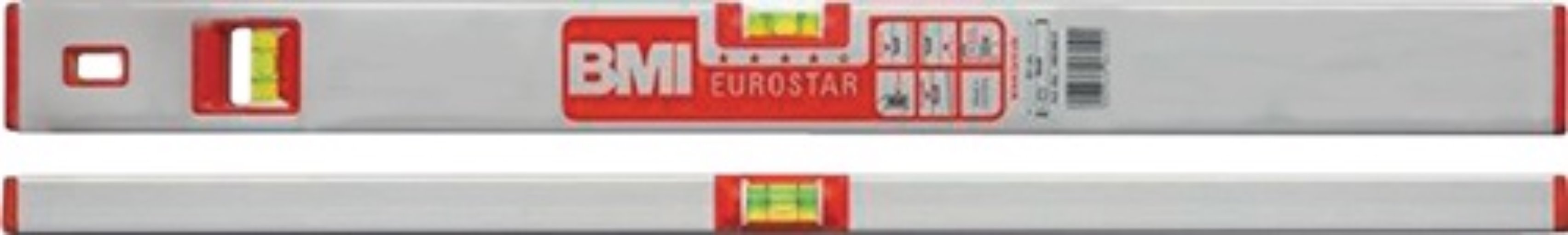 BMI 690200E Wasserwaage EUROSTAR 200 cm Aluminium silber ± 0,5mm/m