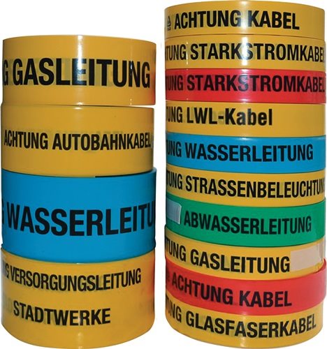 MULTICOLL 15 015 040 250 01 0019 Trassenwarnband  Aufdruck Achtung Fernwärmeleit
