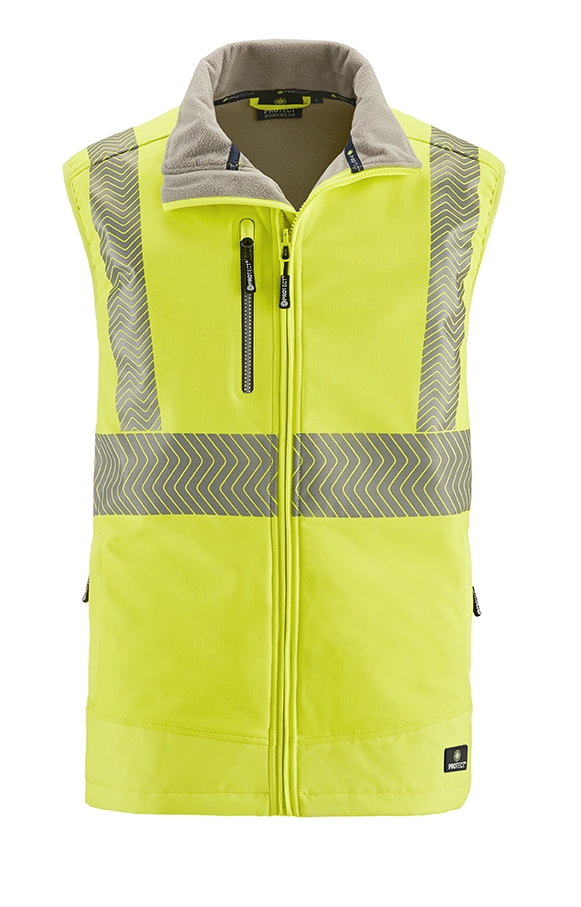 4PROTECT® Warnschutz-Softshellweste PARAMUS Leuchtgelb Reflex 3425-4XL