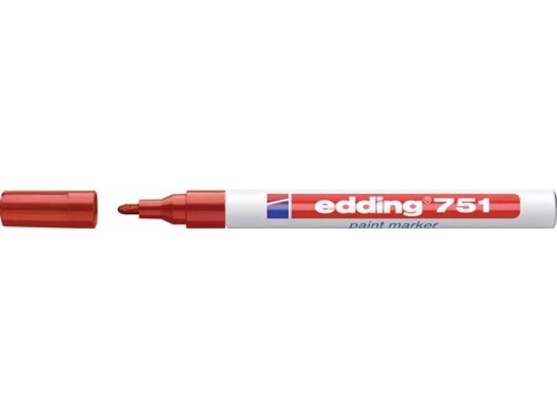 EDDING 4-751002 Lackmarker 751 rot Strichbreite 1-2 mm Rundspitze