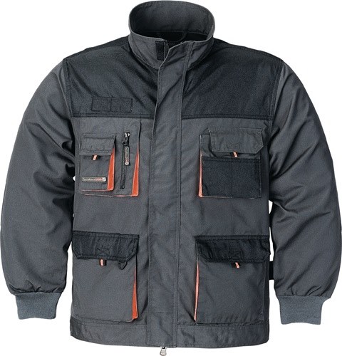 TERRATREND 3644 FB. 6310 Herrenjacke  Größe 48 dunkelgrau/schwarz/orange