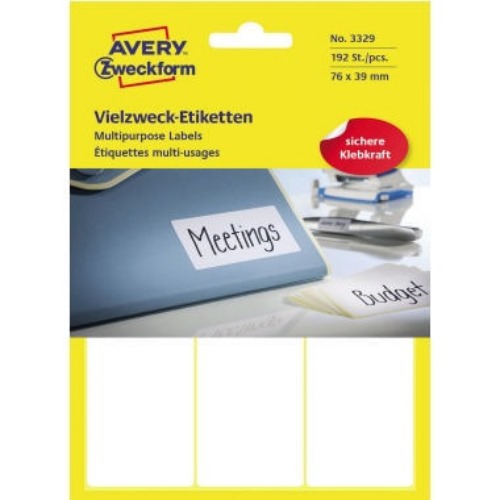 Avery Zweckform Vielzwecketikett 3329 76x39mm weiß 192 St./Pack.
