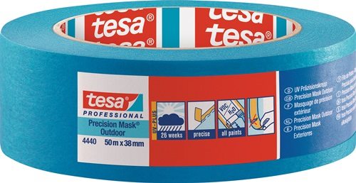 Präzisionskrepp 4440 Außen UV PLUS glatt blau L.50m B.38mm