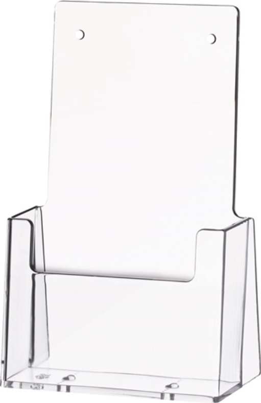 HELIT H23510- 02 Tischprospekthalter  1/3 DIN A4/C6 lang Kunststoff transparent