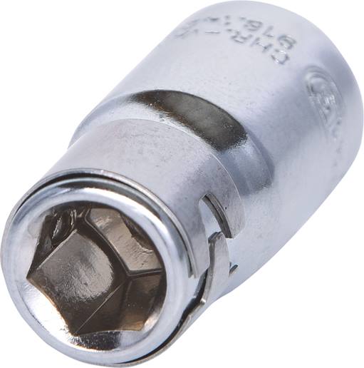 KS Tools 918.1422 1/4'' CHROMEplus Bit-Adapter-Stecknuss,für Bits 1/4''mit Spann