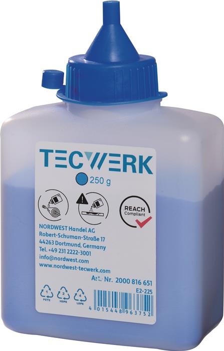 TECWERK 2000816653 Schlagschnurkreide 1000g rot Ku.-Flasche TECWERK 2000816653