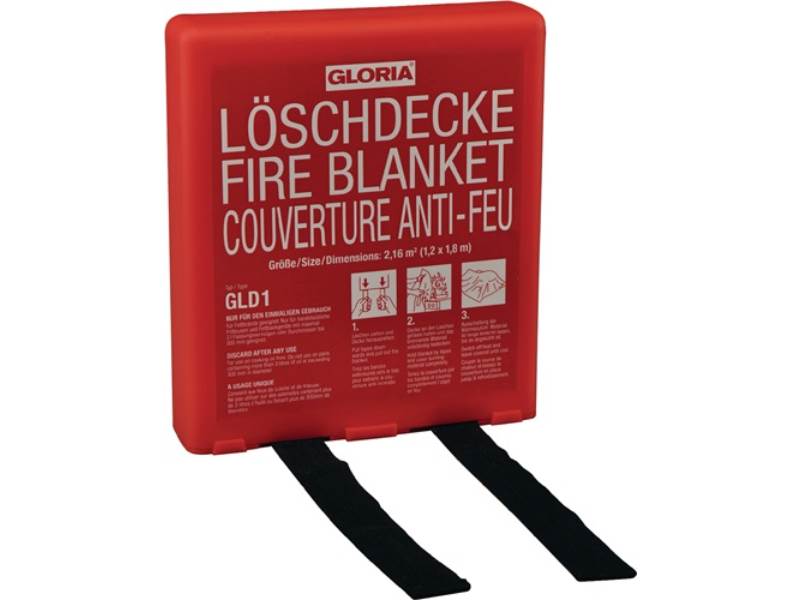 25151218 Löschdecke DIN EN 1869:2001 L1800xB1200mm silikonbeschichtetes Glasfas