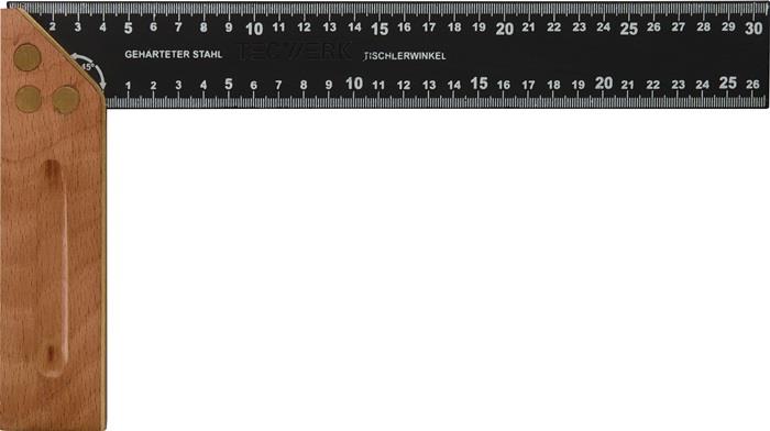 TECWERK  Schreinerwinkel  Schenkellänge 300 mm mit Gehrung Kurzer Schenkel 170 m