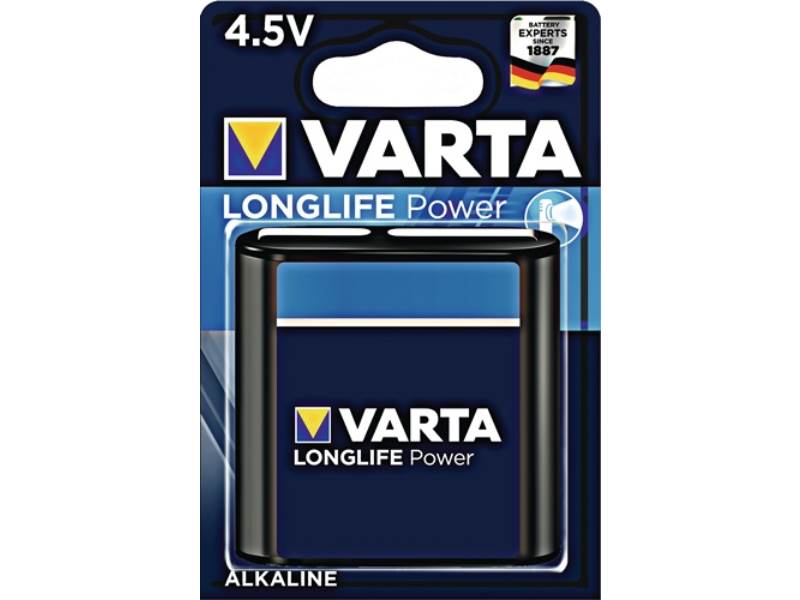 VARTA 4912 121 411 Batterie Longlife Power 4,5 V 6100 mAh 3LR12 4912