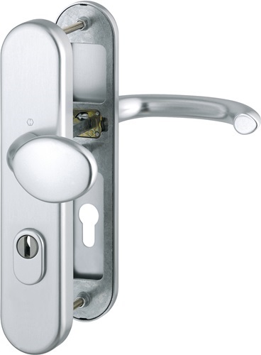 HOPPE 3664638 Schutzgarnitur Marseille 76G/3332ZA/3410/1138 Aluminium F1 72 mm 3