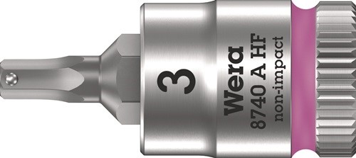 WERA 05003332001 Steckschlüsseleinsatz 8740 A HF 1/4 '' Schlüsselweite 3 mm Läng