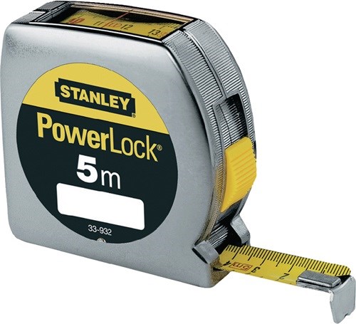 STANLEY 0-33-932 Taschenrollbandmaß PowerLock® Länge 5 m Breite 19 mm mm/cm EGII