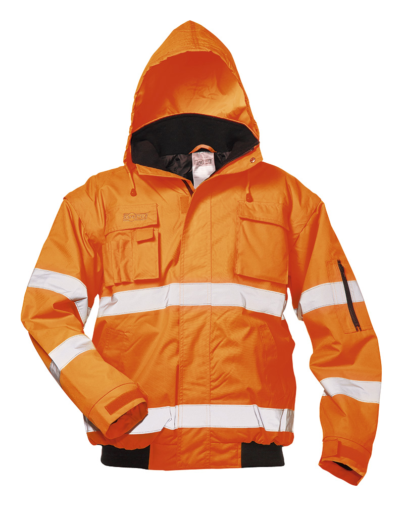 Gr .4XL (70/72) *TOM* WARNSCHUTZPILOTJACKE ORANGE orange *TOM* high vis pilot ja