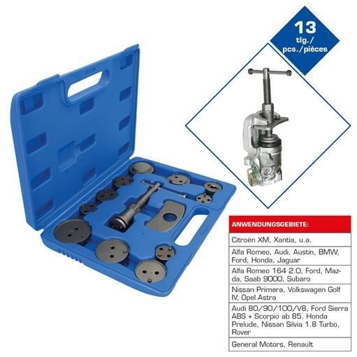 Brilliant Tools  BT701000 Universal-Bremskolben-Rückstellwerkzeug-Satz, 13-tlg.