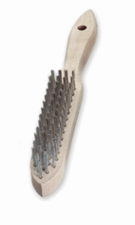 Lessmann 104631CC Handbürsten  3 Reihen  Stahldraht rostfrei ROF gew. 0,35 mm  '