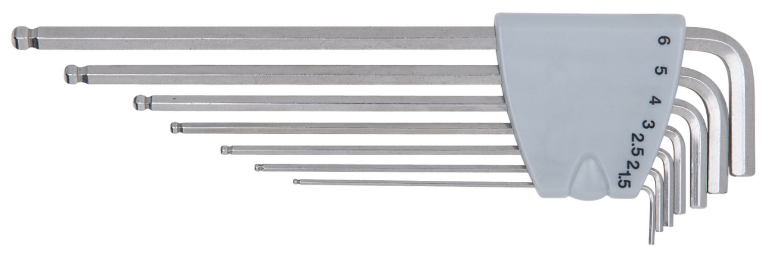 KS Tools 964.0515 EDELSTAHL Innen6kant-Winkelstiftschlüssel-Satz XL, 7-tlg.