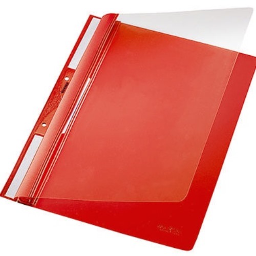 Leitz Einhakhefter 41900025 DIN A4 kfm. Heftung PVC rot