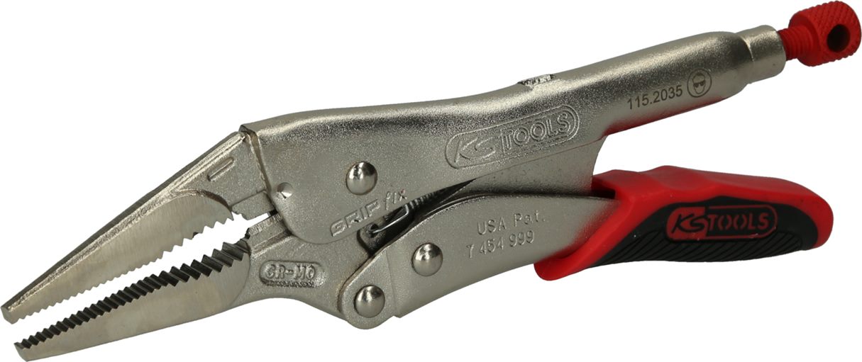 KS Tools 115.2035 Langbacken-Gripzange mit Easy-Release,60mm,L=205mm
