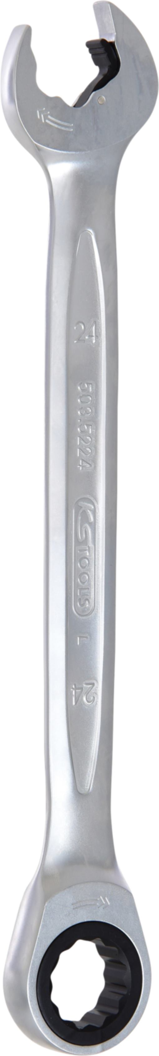 KS Tools 503.5224 DUO GEARplus Ringmaulschlüssel,Maul-Ratschenfunktion 24mm