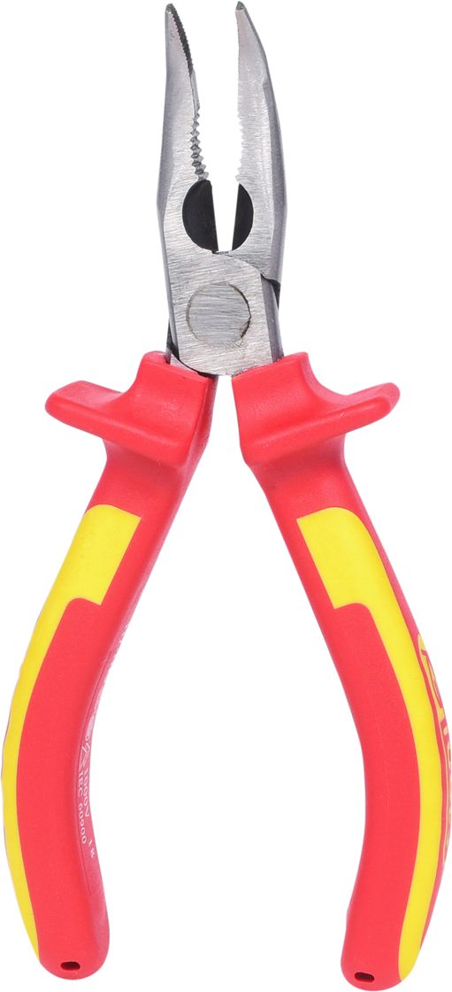KS Tools 117.1120 ERGOTORQUE VDE Flachrundzange, gebogen, 165mm