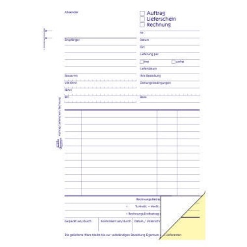 Avery Zweckform Auftragsformular 1739 DIN A5 2x40Blatt