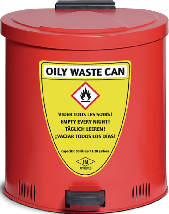 ASECOS 23157 Sicherheitssammelbehälter  50 l Stahlblech H540xB505xT495mm