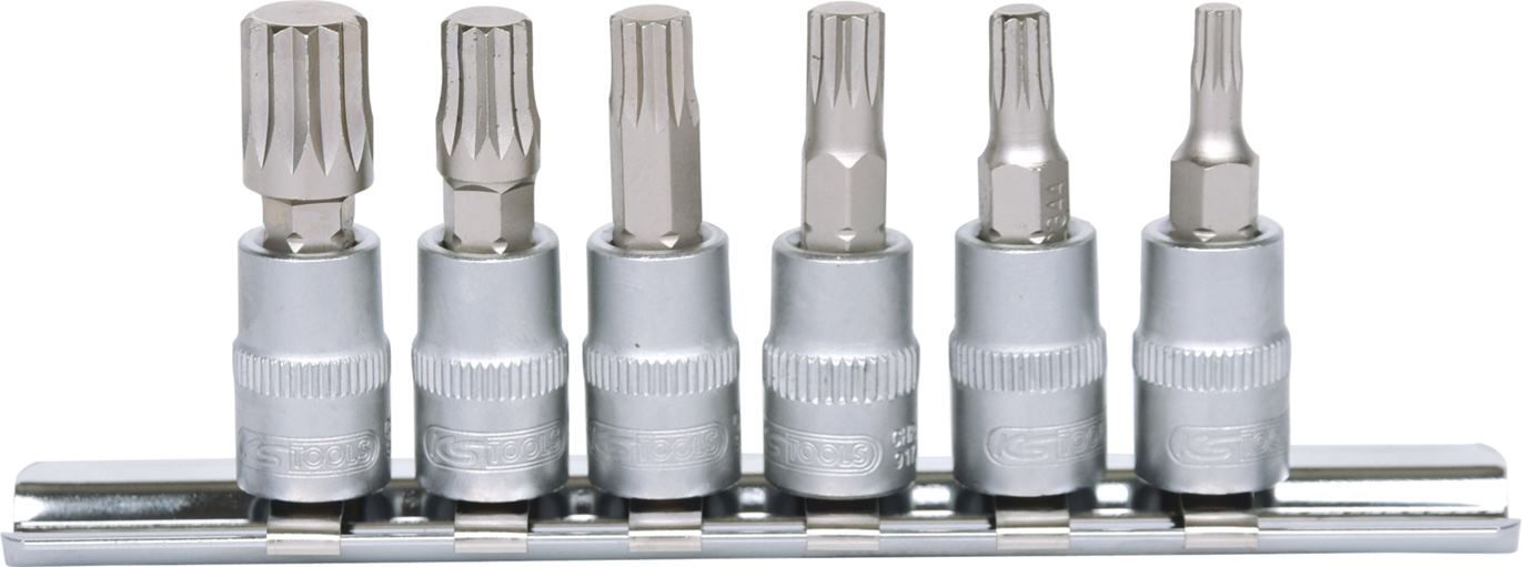 KS Tools 911.1547 1/4'' Bit-Stecknuss-Satz XZN, 6-tlg., M4-M10