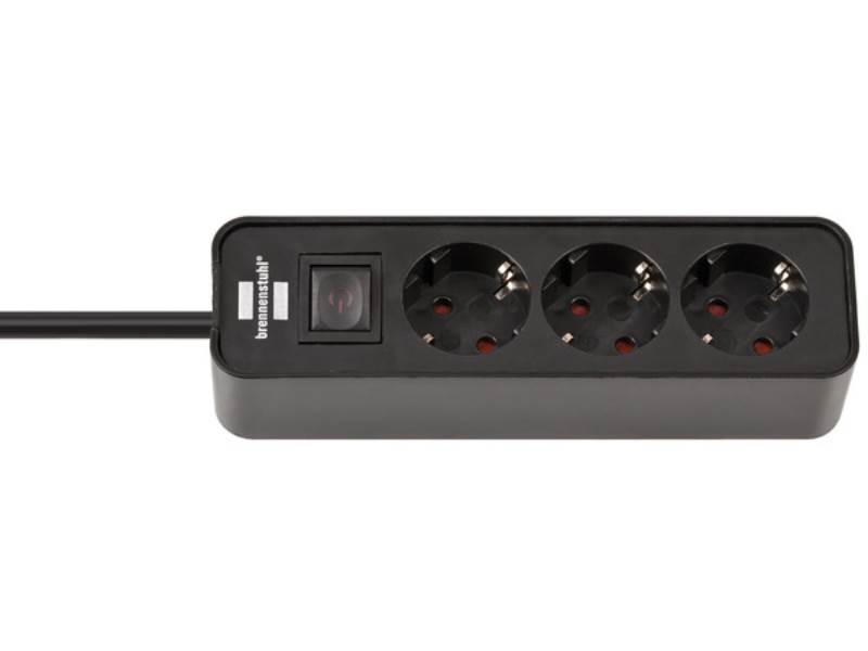 Brennenstuhl 1153230000 Ecolor Mehrfachsteckdose mit Schalter und 1,5m Kabel
