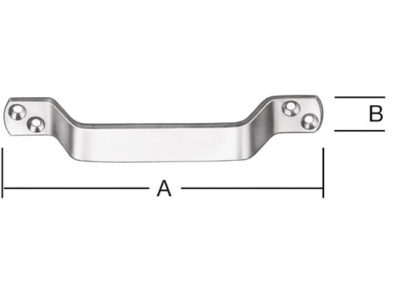 VORMANN 10193160 Handgriff  Länge 160 mm Breite 20 mm Edelstahl Anzahl Löcher 4