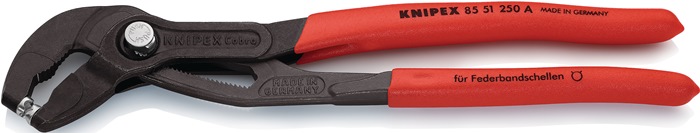 KNIPEX 85 51 250 AF Federbandschellenzange  Gesamtlänge 250 mm Kapazität max. 70