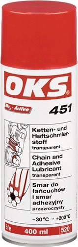 OKS 1123140178 Ketten-/Haftschmierstoff 451 400 ml transparent