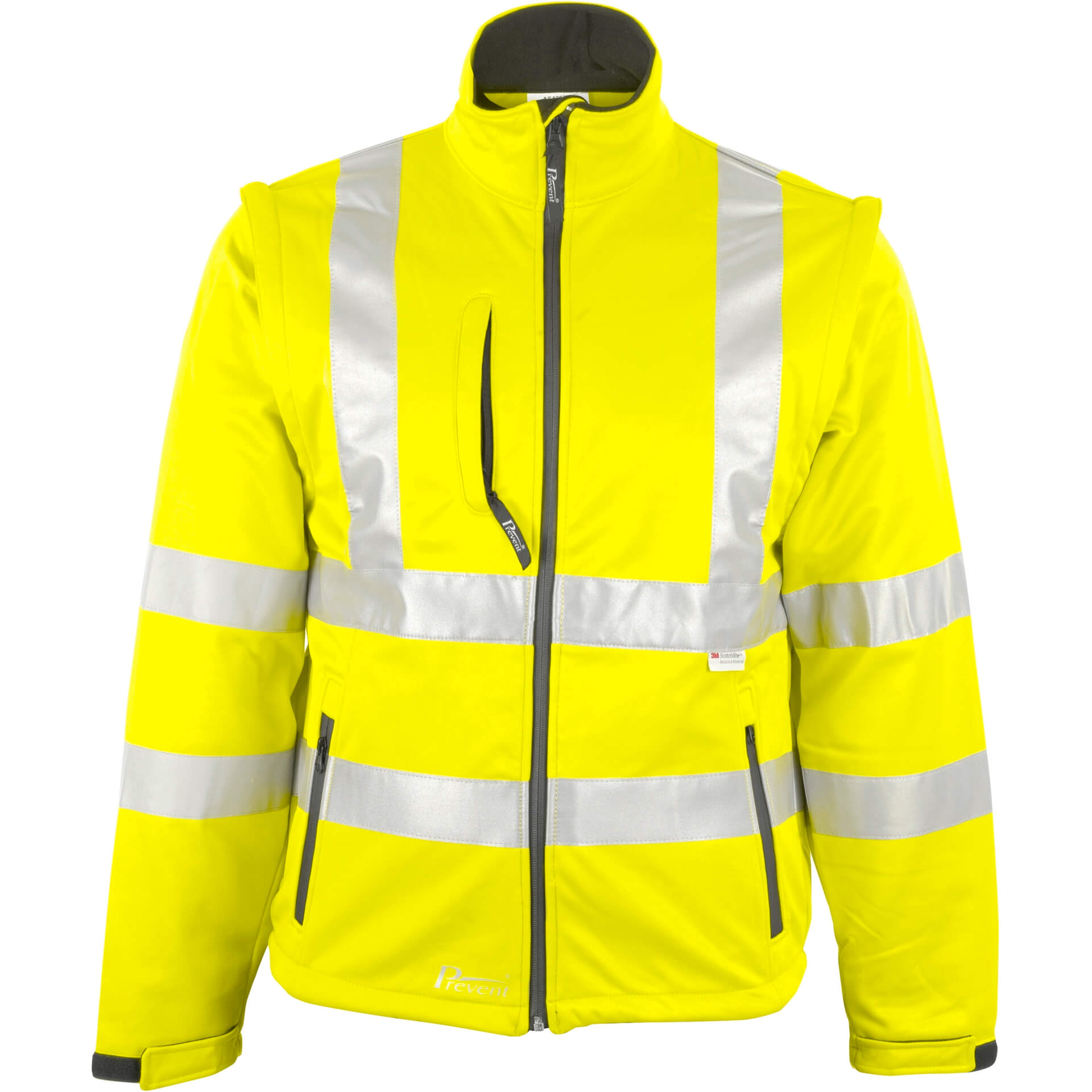PREVENT 8060G/XXL Warnschutz-Softshelljacke  Größe XXL gelb