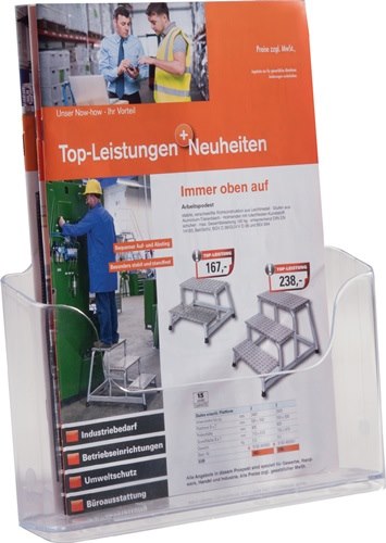 5820-7 Prospekthalter DIN A4 Acryl transparent